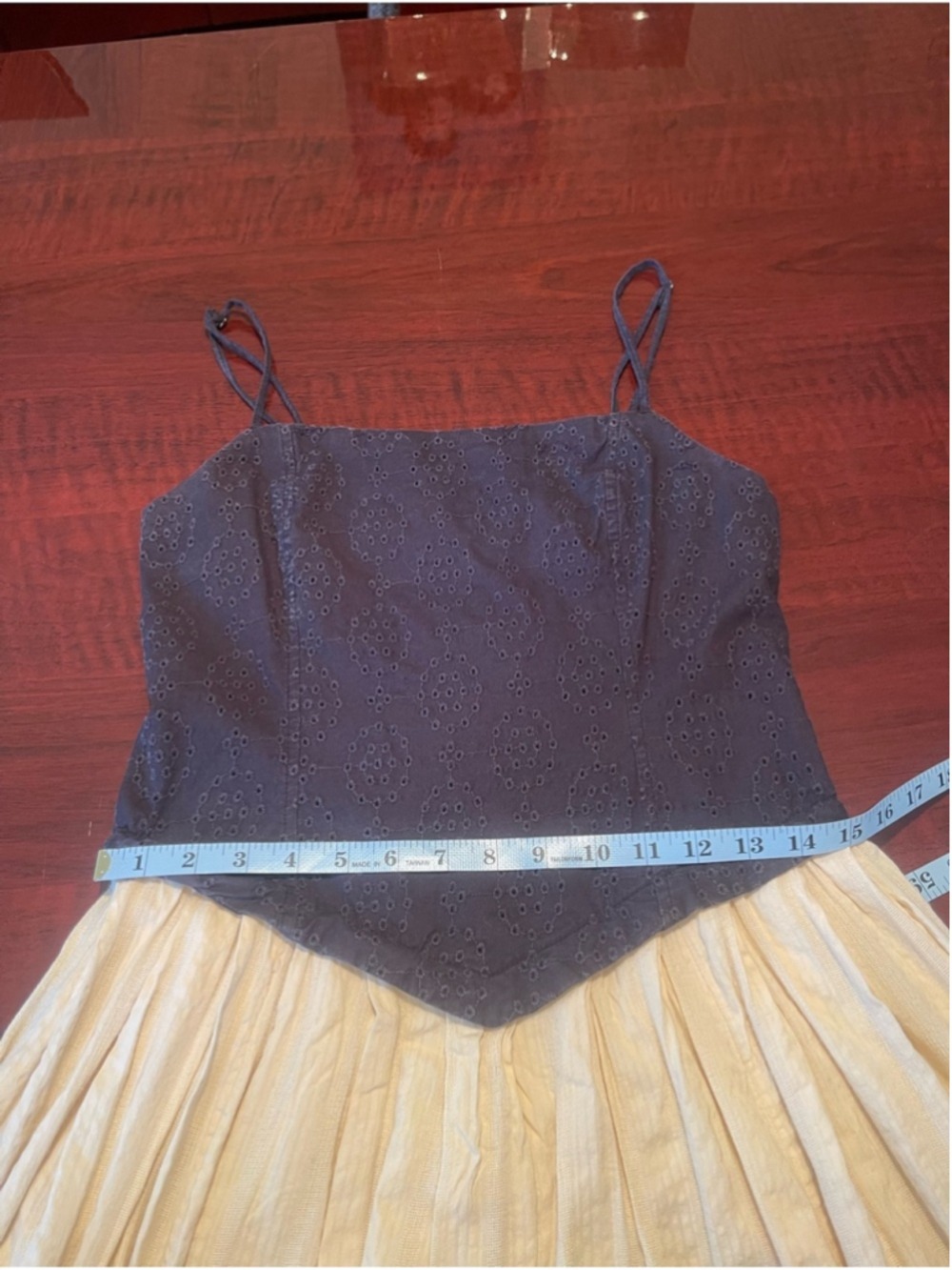 Free People Salvador Midi Dress Sz M Black Cream Embroidered Corset Back Detail - Picture 8 of 16